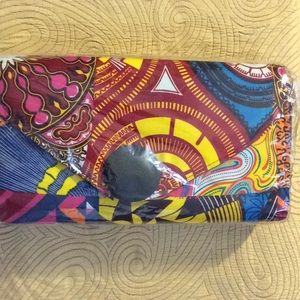 New, large black button Authentic African print